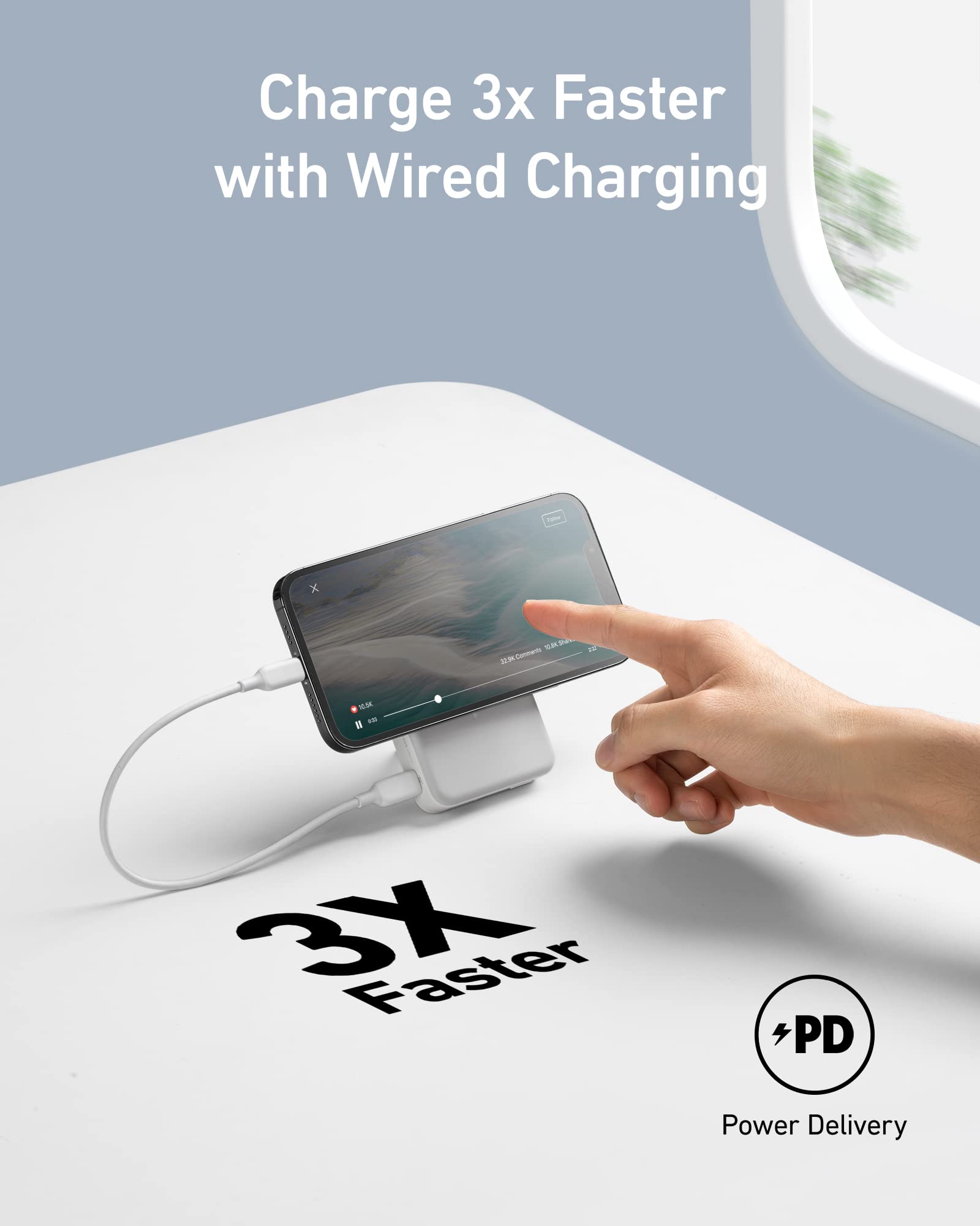 Anker 633 MagGo Magnetic Wireless Power Bank 10000mAh